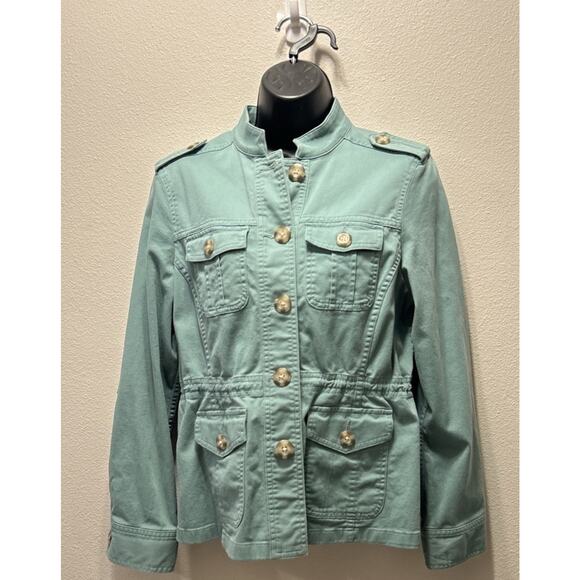 LL Bean Women’s Jacket Utility Field‎ Sz XS Petite Seafoam Green Outdoors - Picture 1 of 4